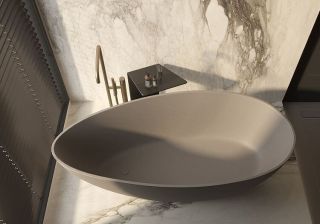 Ванна из искусственного камня AquaStone Милана 168x78см белый